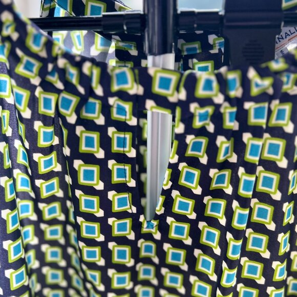 NWOT Jude Connally Dress Green Geometric Sleeveless Stretch Knit Sheath S - Picture 8 of 13